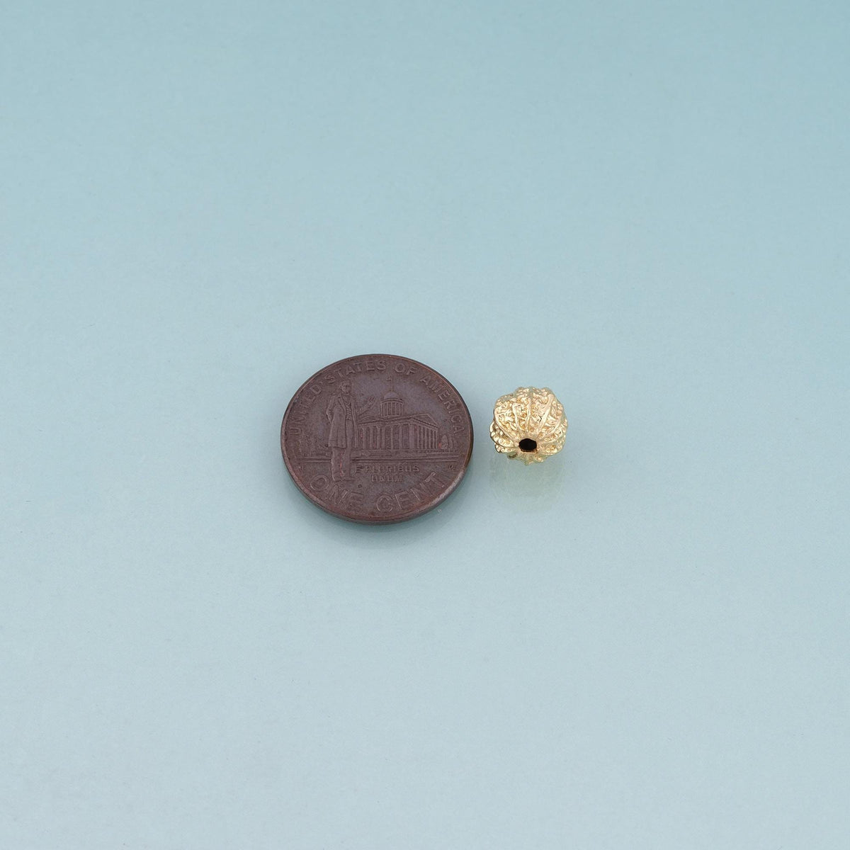18K Gold Filled Walnut Beads,Minimalist Walnut Spacer Bead Bracelet Necklace for DIY Jewelry Making Supply