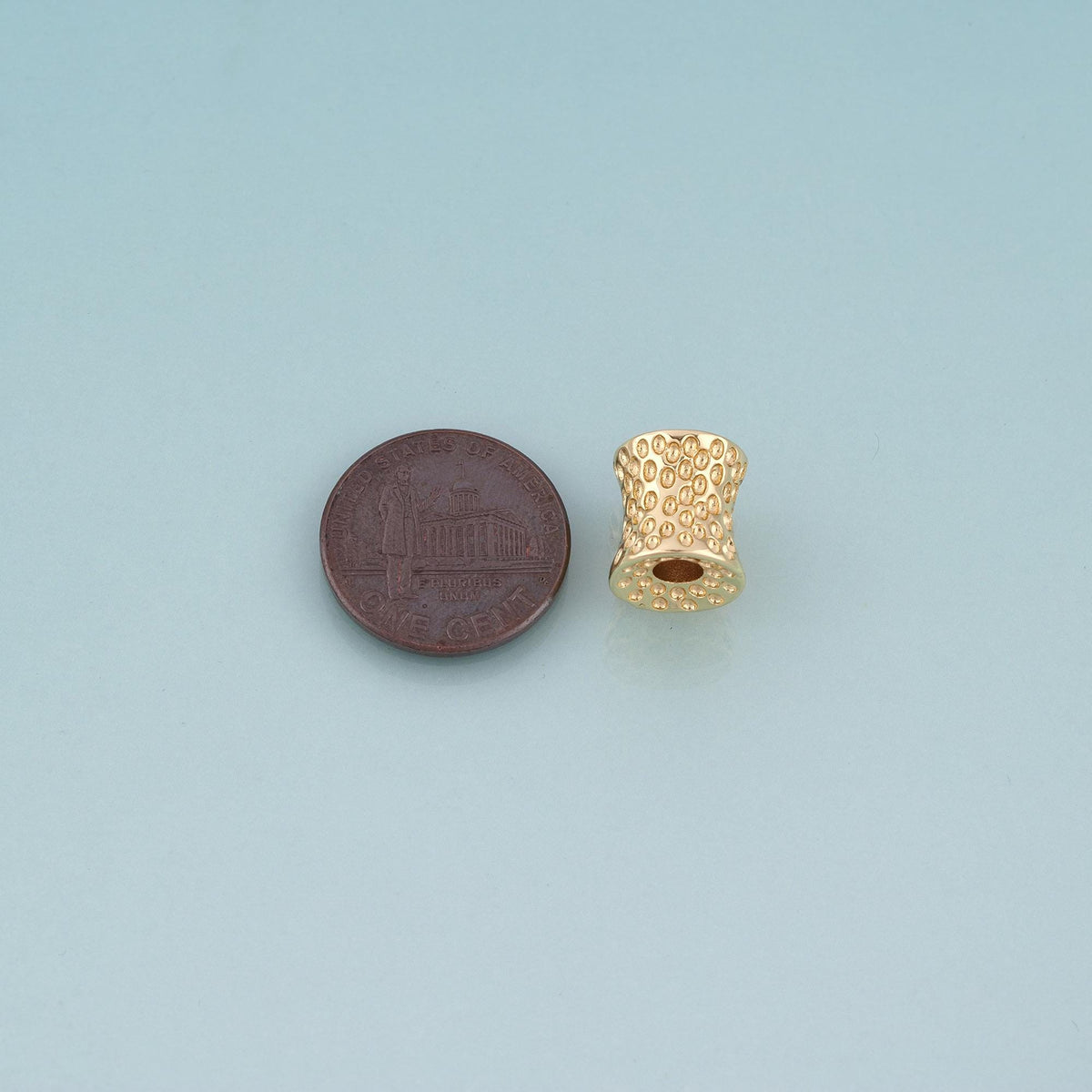18K Gold Filled Cylinder Spacer Bead,Minimalist Spacer Bead Bracelet Necklace for DIY Jewelry Making Supply