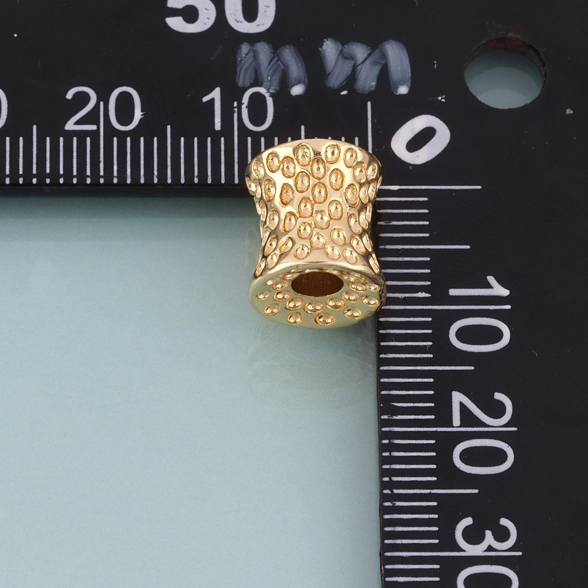 18K Gold Filled Cylinder Spacer Bead,Minimalist Spacer Bead Bracelet Necklace for DIY Jewelry Making Supply
