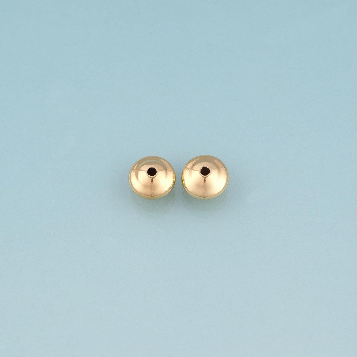 18K Gold Filled Smooth Surface UFO Shaped Bead,Minimalist UFO Shaped Spacer Bead Bracelet Necklace for DIY Jewelry Making Sup