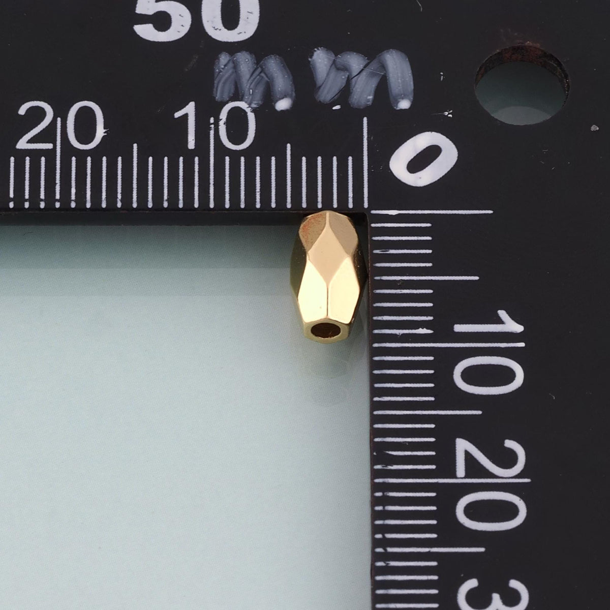 18K Gold Filled Smooth Surface Faceted Barrel Bead,Minimalist Barrel Spacer Bead Bracelet Necklace for DIY Jewelry Making Sup