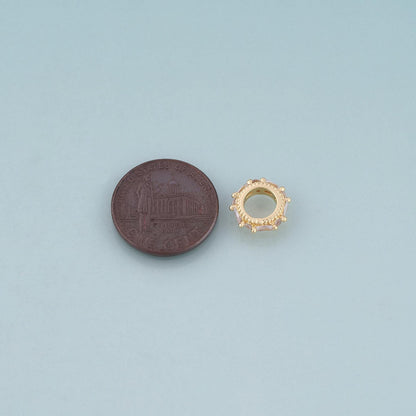 18K Gold Filled Crystal Spacer Beads for Jewelry Making