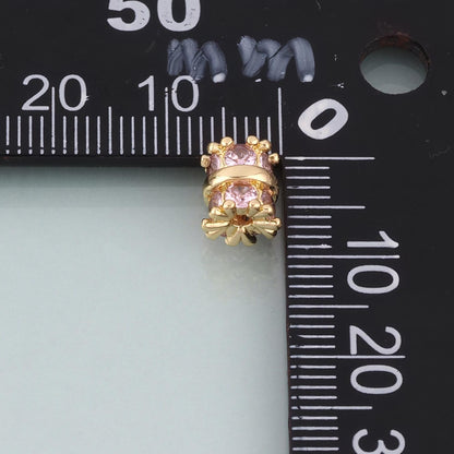 18K Gold Filled CZ Barrel Bead,Exquisite Barrel Spacer Bead Bracelet Necklace for DIY Jewelry Making Supply