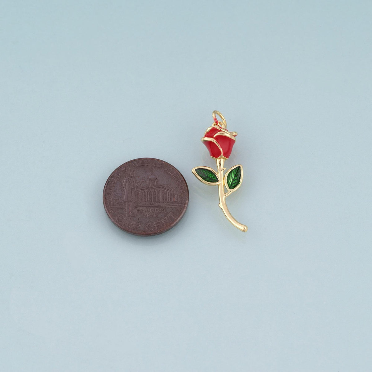 18K Gold Filled Enamel Charm Pendant for Jewelry Making