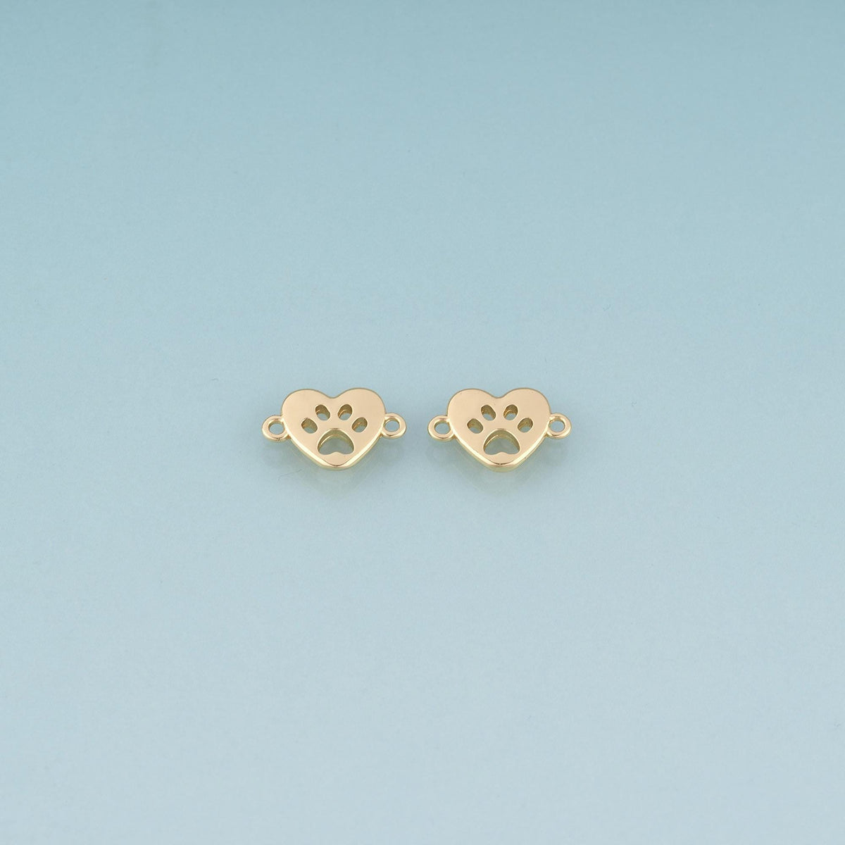 18K Gold Filled Heart Connector for Jewelry Making