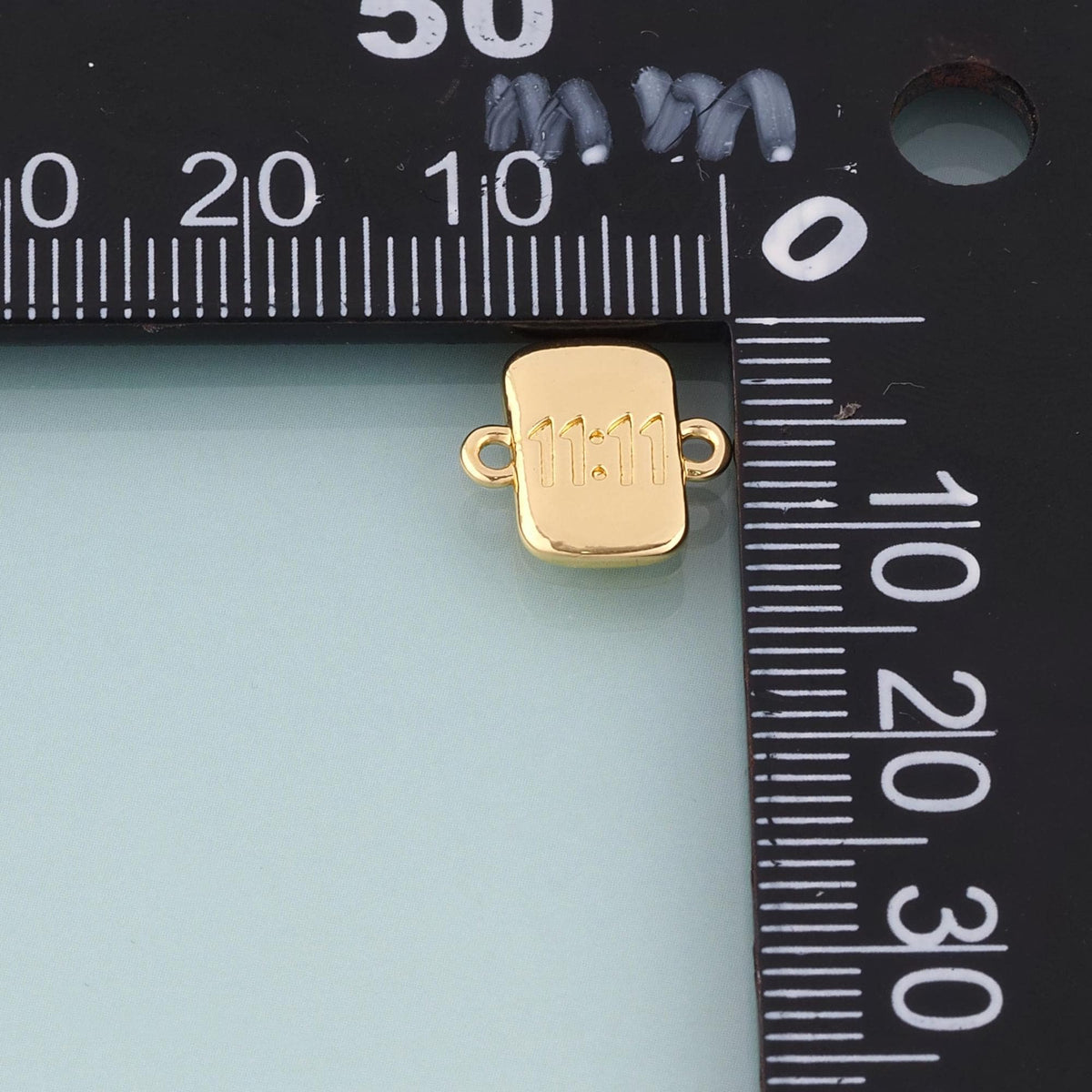 18K Gold Filled Rectangle Connector,Minimalist Ins Charm Connector Bracelet Necklace for DIY Jewelry Making Supply