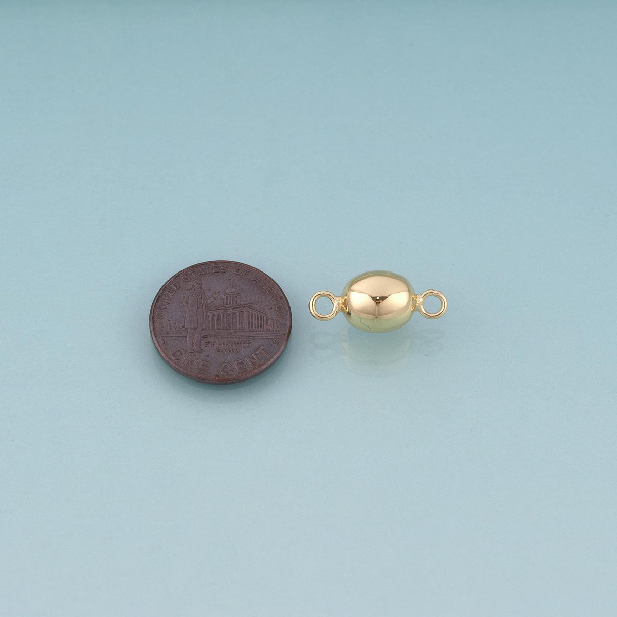 18K Gold Filled Oval Connector,Minimalist Charm Connector Bracelet Necklace for DIY Jewelry Making Supply