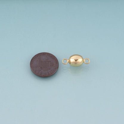 18K Gold Filled Oval Connector,Minimalist Charm Connector Bracelet Necklace for DIY Jewelry Making Supply