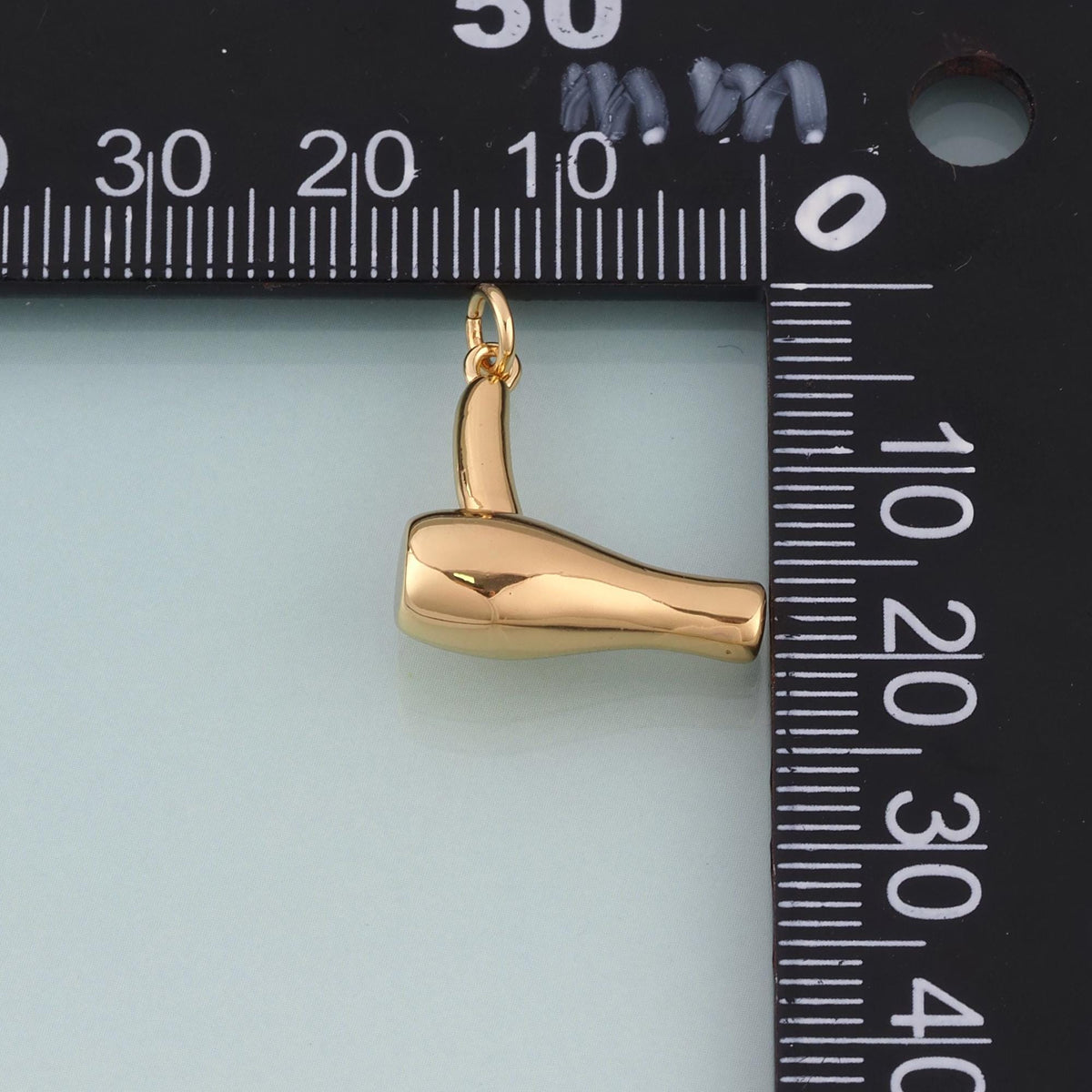 18K Gold Filled Hair Dryer Pendant,Barber Set Charm Bracelet Necklace for DIY Jewelry Making Supply