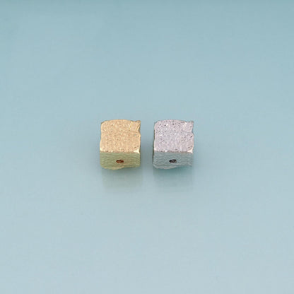 18K Gold Filled Cube Beads,Minimalist Spacer Bead Bracelet Necklace for DIY Jewelry Making Supply