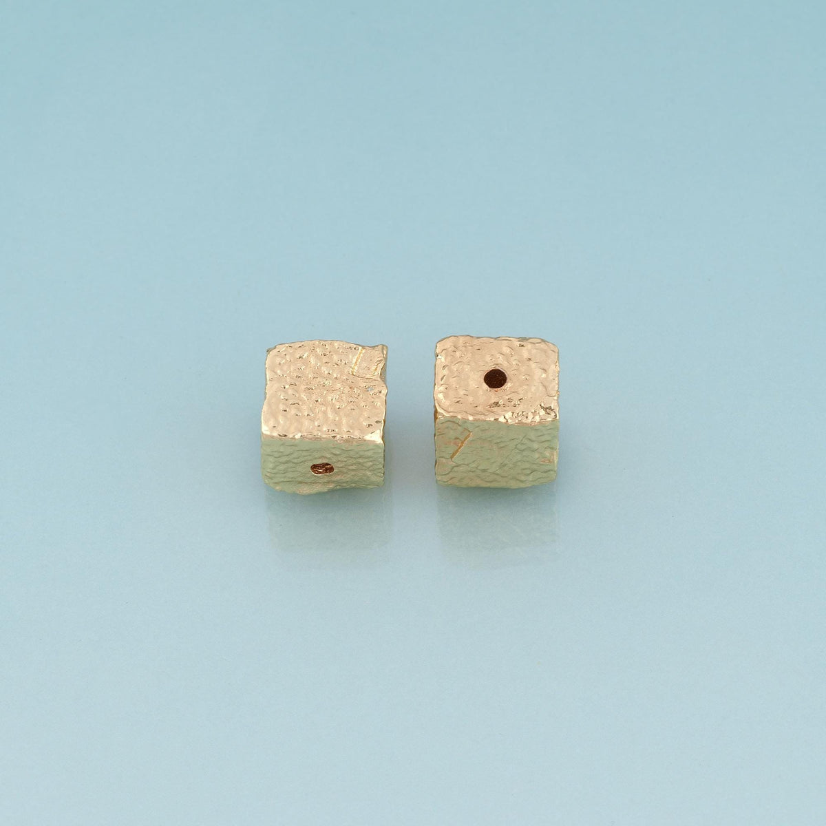 18K Gold Filled Cube Beads,Minimalist Spacer Bead Bracelet Necklace for DIY Jewelry Making Supply