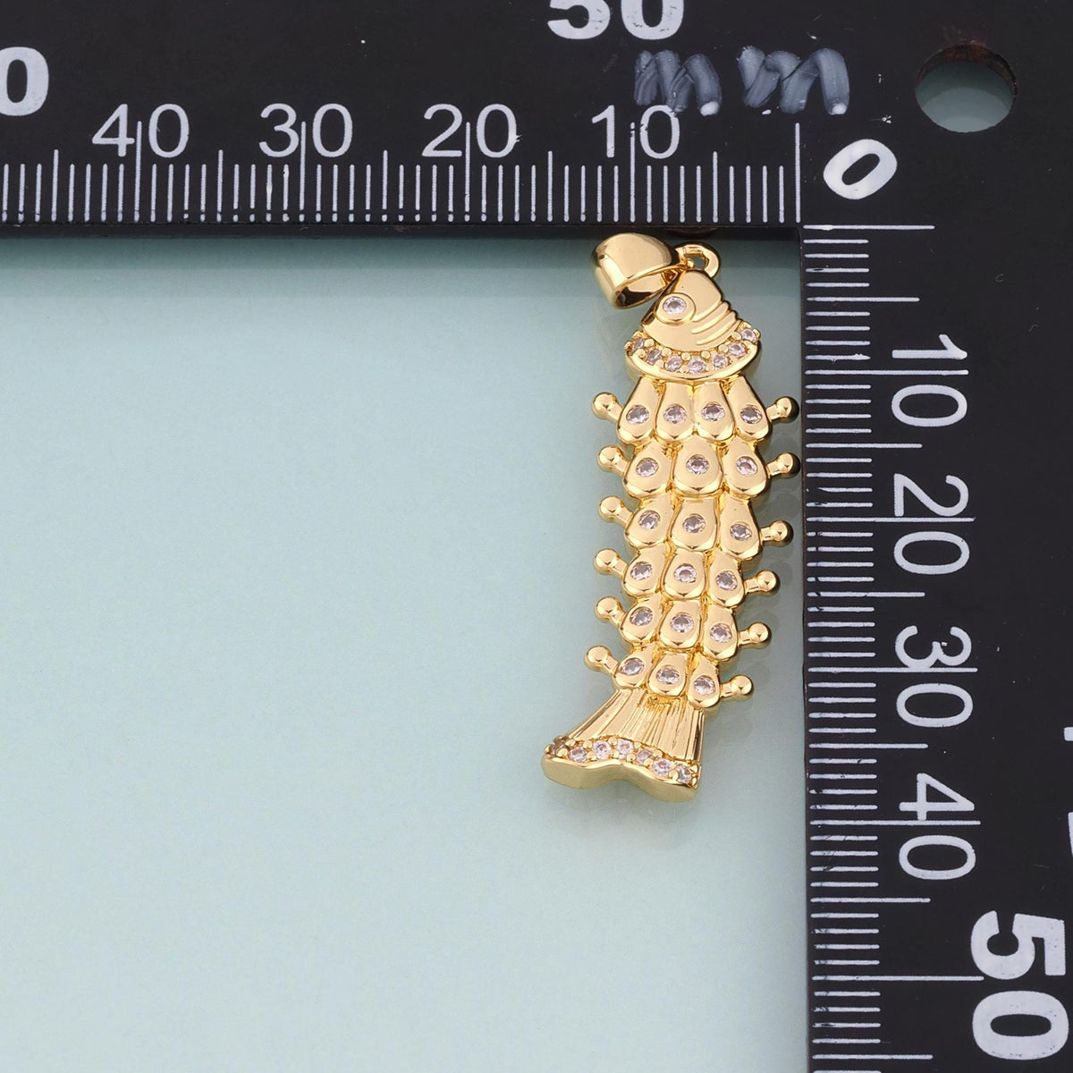 18K Gold Filled Enamel Fish Pendant,Ocean Charm Bracelet Necklace for DIY Jewelry Making Supply