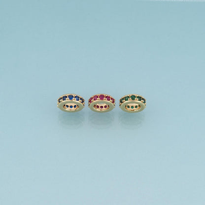 18K Gold Filled CZ Round Bead,Gemstone Spacer Beads Bracelet Necklace for DIY Jewelry Making Supply