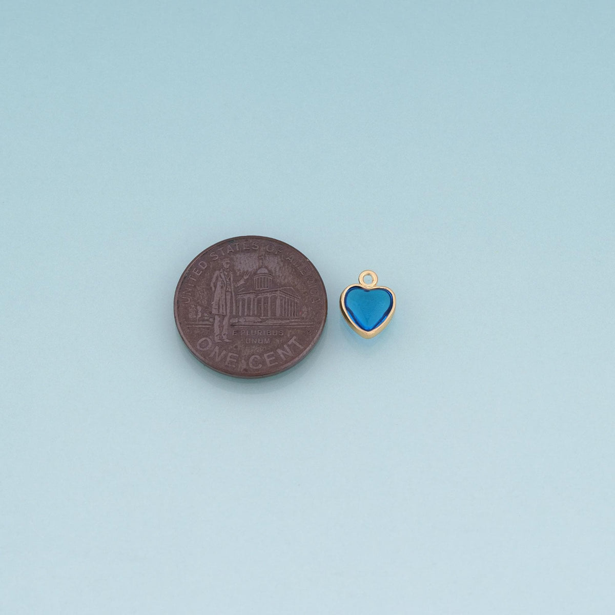 18K Gold Filled Heart Charm Pendant for Jewelry Making