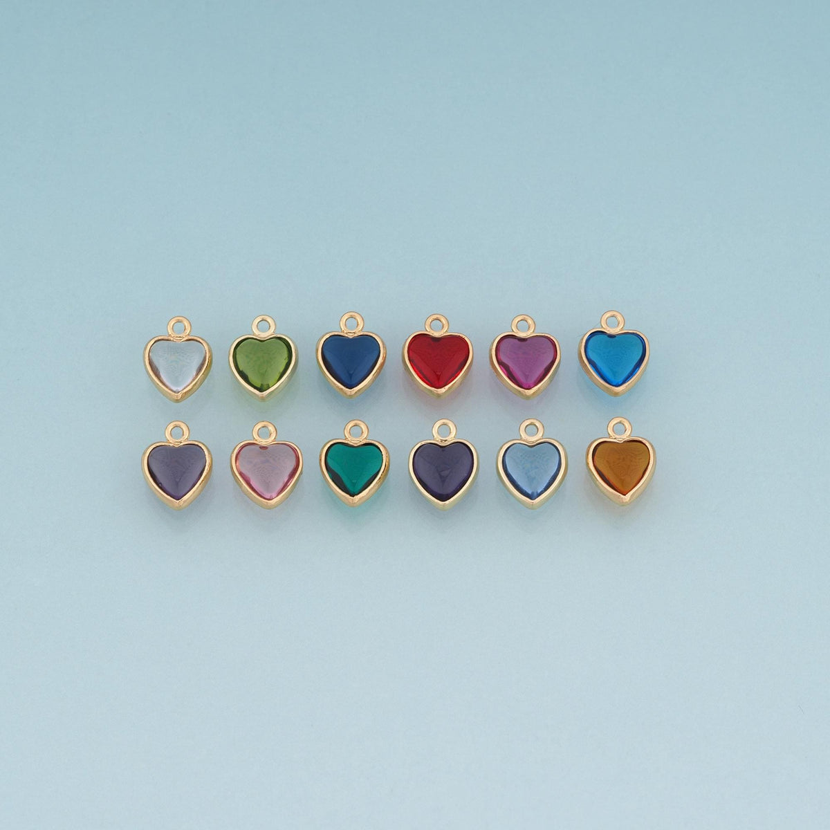 18K Gold Filled Heart Charm Pendant for Jewelry Making