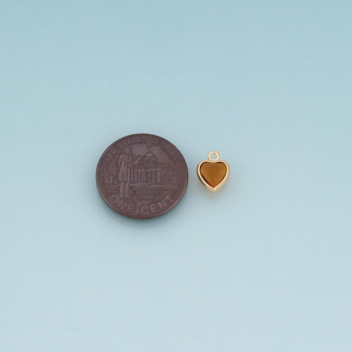 18K Gold Filled Heart Charm Pendant for Jewelry Making