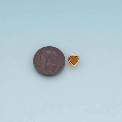 18K Gold Filled Heart Charm Pendant for Jewelry Making