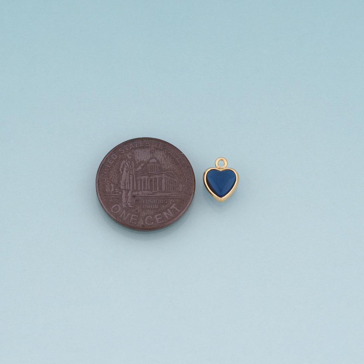 18K Gold Filled Heart Charm Pendant for Jewelry Making
