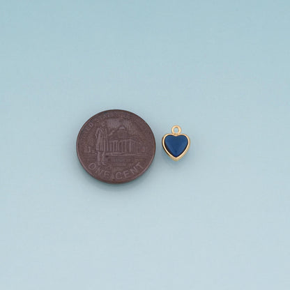 18K Gold Filled Heart Charm Pendant for Jewelry Making
