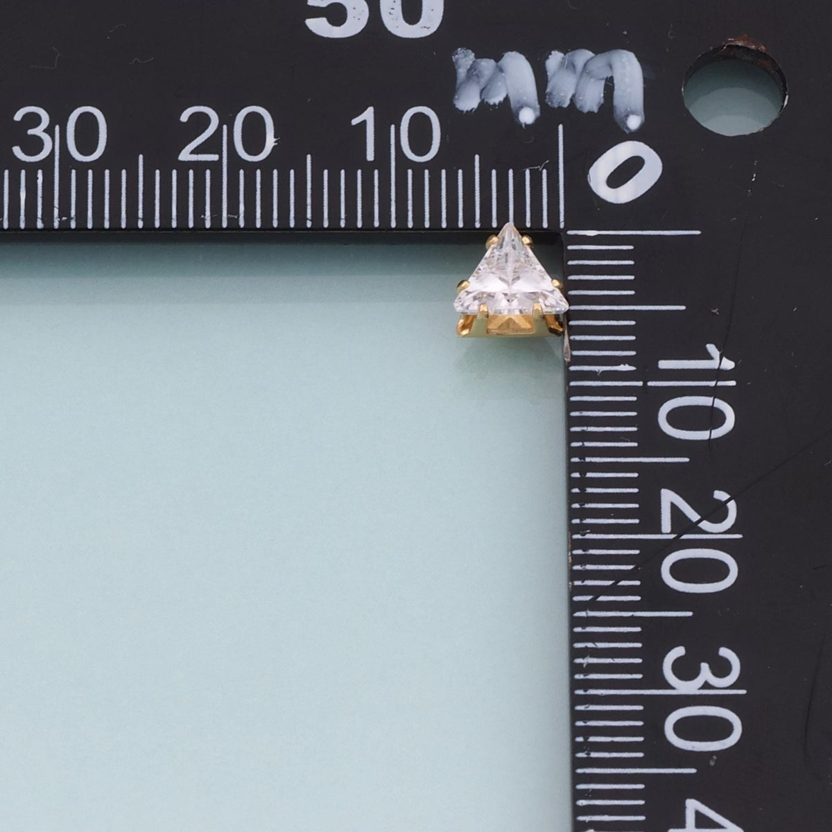 18K Gold Filled CZ Triangle Spacer Bead, Exquisite Beads Bracelet Necklace for DIY Jewelry Making Supply