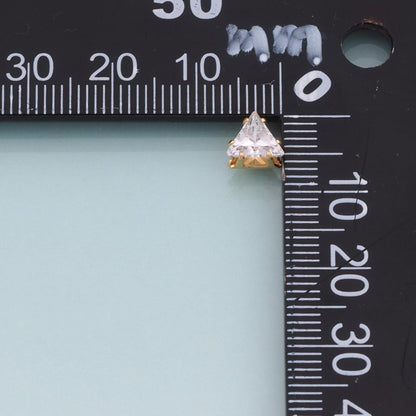 18K Gold Filled CZ Triangle Spacer Bead, Exquisite Beads Bracelet Necklace for DIY Jewelry Making Supply