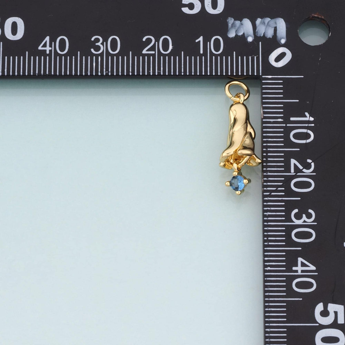 18K Gold Filled CZ Lily of the Valley Pendant,Flower Charm Bracelet Necklace for DIY Jewelry Making Supply