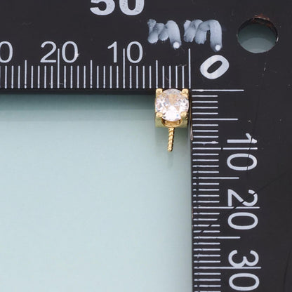 18K Gold Filled CZ Square Pendant,Exquisite Charm Bracelet Necklace for DIY Jewelry Making Supply