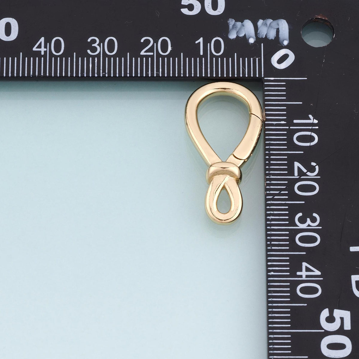18K Gold Filled Teardrop Spring Clasp Connector,Minimalist Connector Bracelet Necklace for DIY Jewelry Making Supply