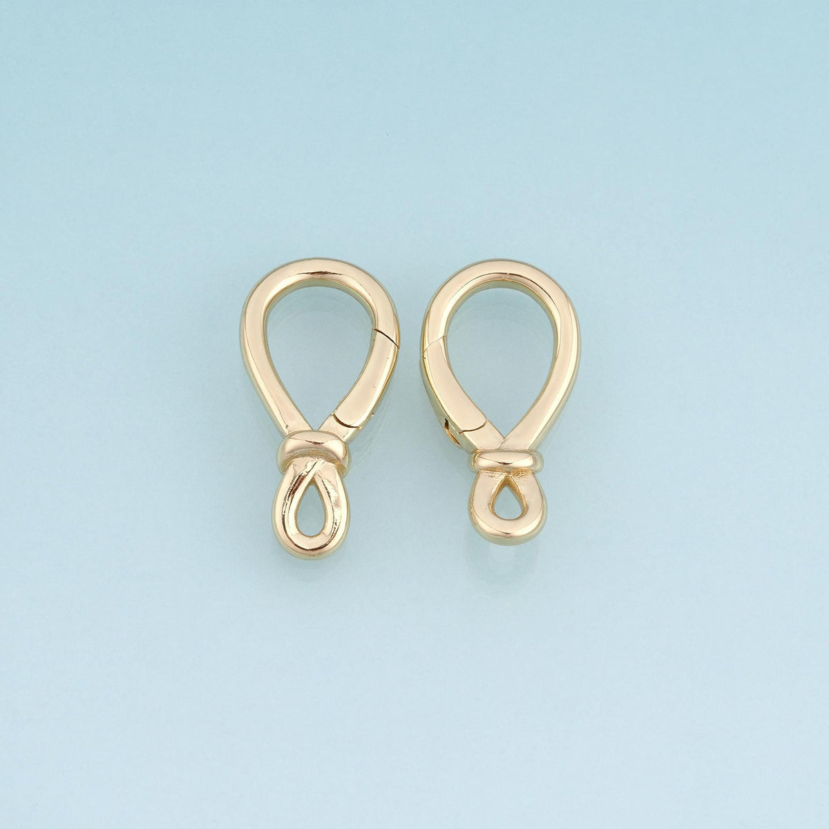 18K Gold Filled Teardrop Spring Clasp Connector,Minimalist Connector Bracelet Necklace for DIY Jewelry Making Supply