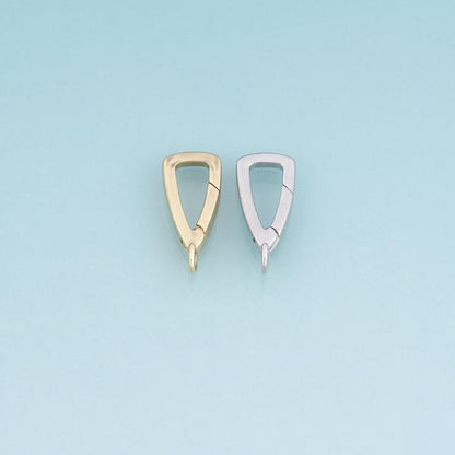 18K Gold Filled Triangle Spring Clasp Connector,Minimalist Connector Bracelet Necklace for DIY Jewelry Making Supply