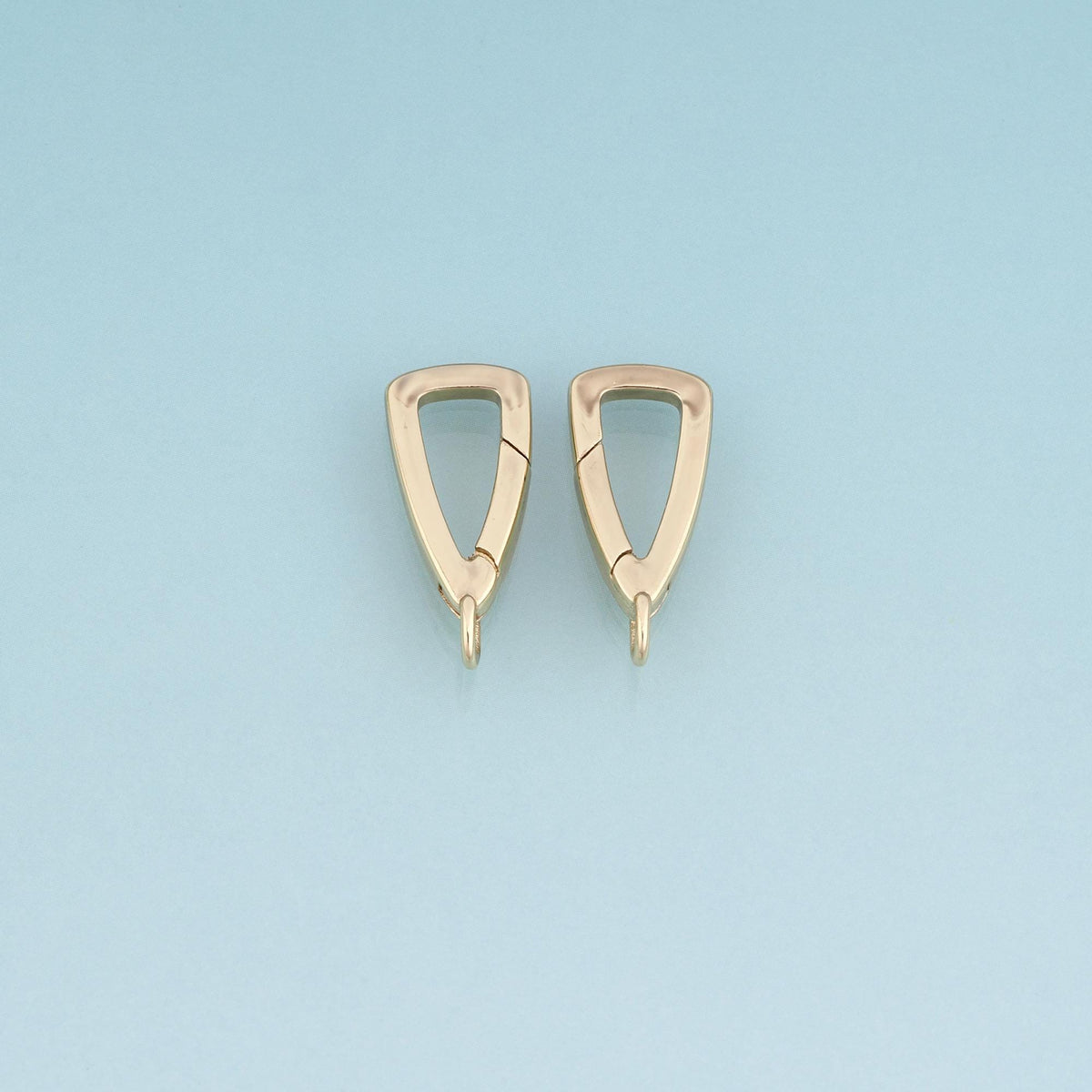 18K Gold Filled Triangle Spring Clasp Connector,Minimalist Connector Bracelet Necklace for DIY Jewelry Making Supply