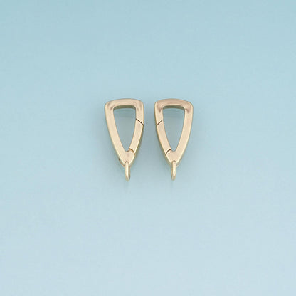 18K Gold Filled Triangle Spring Clasp Connector,Minimalist Connector Bracelet Necklace for DIY Jewelry Making Supply