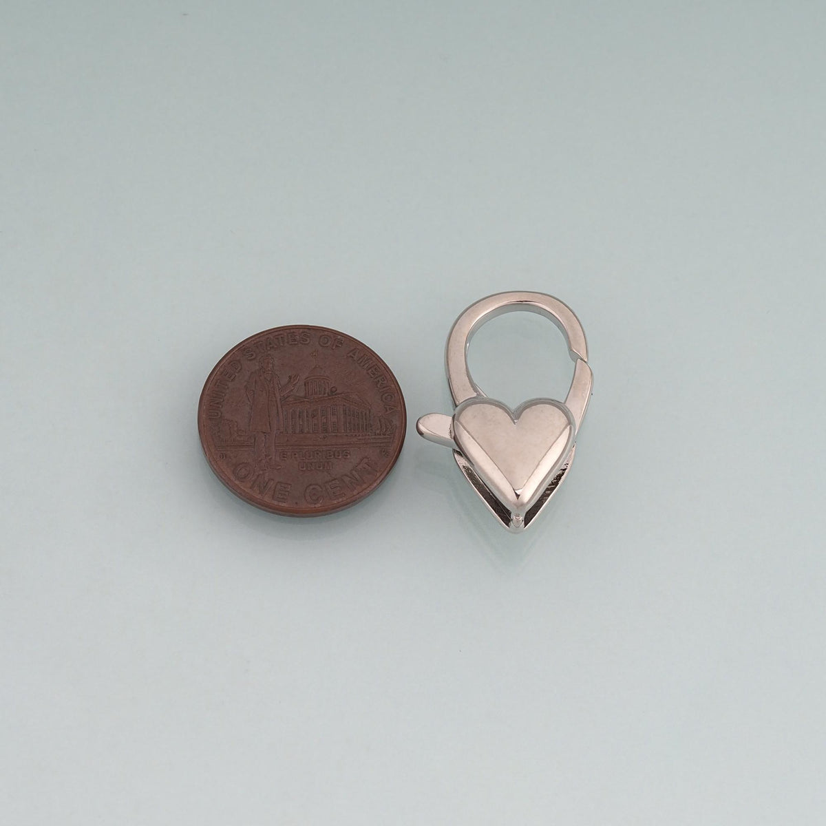 18K Gold Filled Heart Spring Clasp Pendant,Minimalist Clasp Charm Bracelet Necklace for DIY Jewelry Making Supply