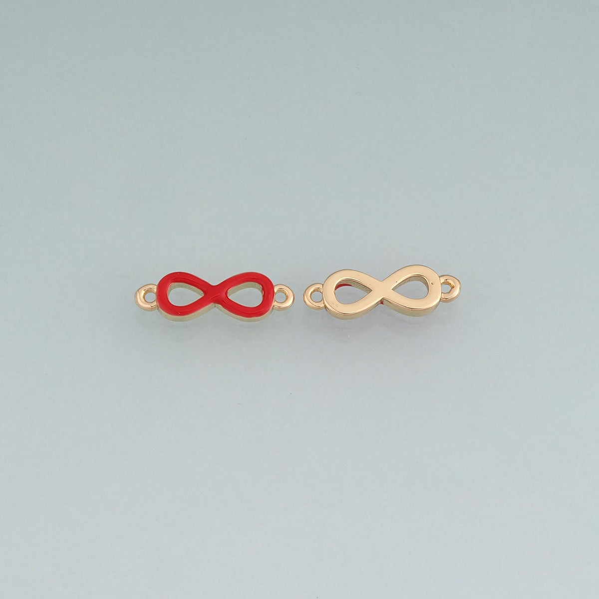 18K Gold Filled Enamel Infinity Symbol Connector,Minimalist Charm Bracelet Necklace for DIY Jewelry Making Supply