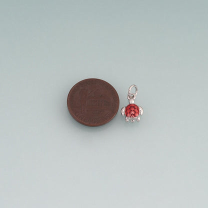 18K Gold Filled Enamel Turtle Pendant,Ocean Charm Bracelet Necklace for DIY Jewelry Making Supply