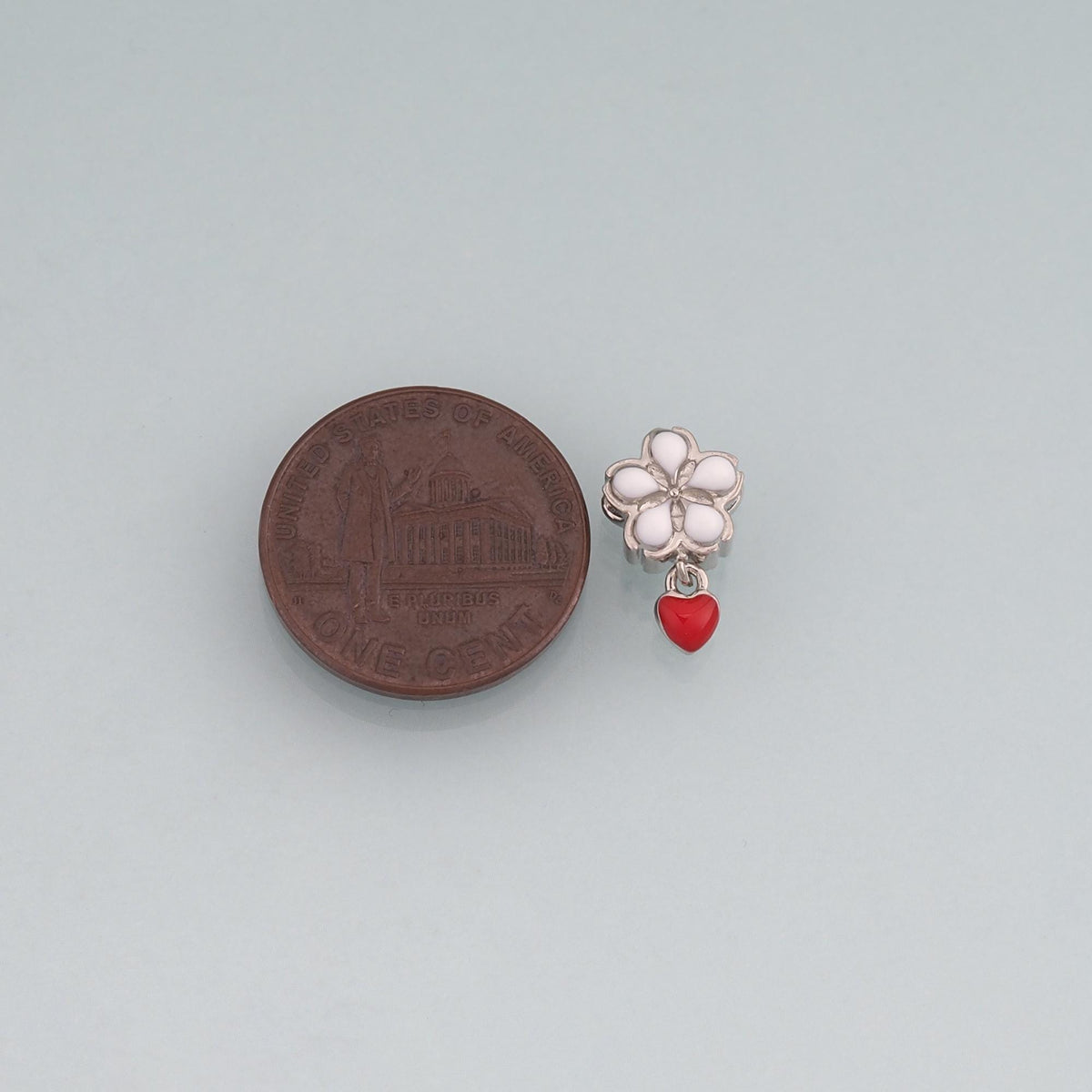 18K Gold Filled Enamel Flower Heart Beads Pendant,Colorful Floral Beads Charm Bracelet Necklace for DIY Jewelry Making Supply