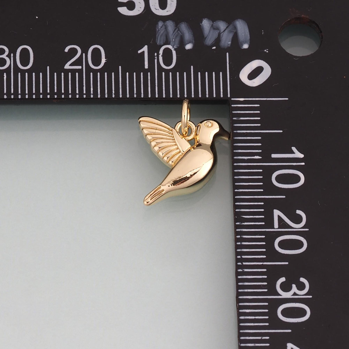 18K Gold Filled Pigeon Pendant,Minimalist Charm Bracelet Necklace for DIY Jewelry Making Supply