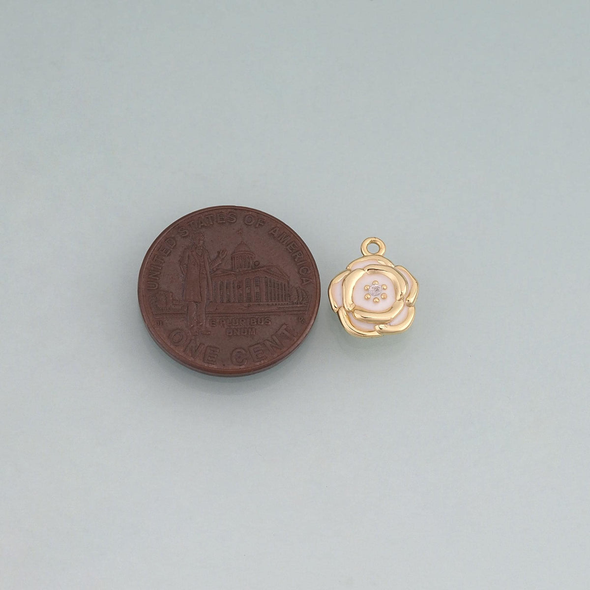 18K Gold Filled Enamel Charm Pendant for Jewelry Making
