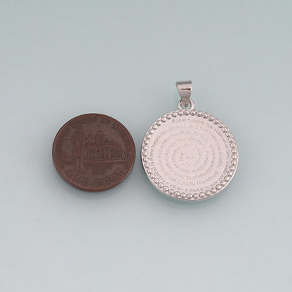 18K Gold Filled Bible Medal Pendant,Bible Verses Charm Bracelet Necklace for DIY Jewelry Making Supply