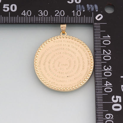 18K Gold Filled Bible Medal Pendant,Bible Verses Charm Bracelet Necklace for DIY Jewelry Making Supply