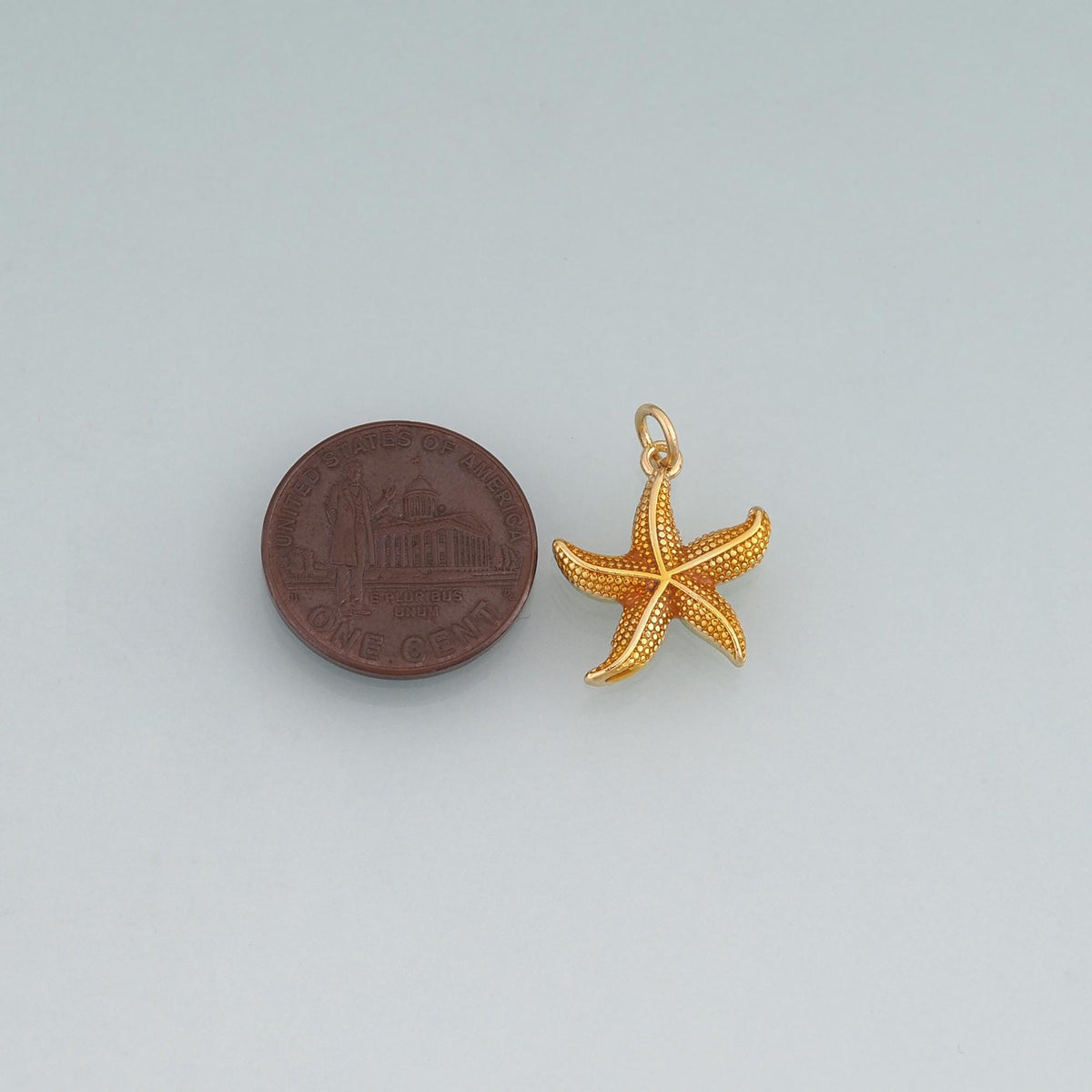 18K Gold Filled Enamel Starfish Pendant,Sea Life Charm Bracelet Necklace for DIY Jewelry Making Supply