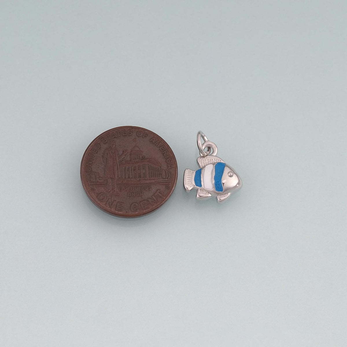 18K Gold Filled Enamel Clownfish Pendant,Sea Life Charm Bracelet Necklace for DIY Jewelry Making Supply
