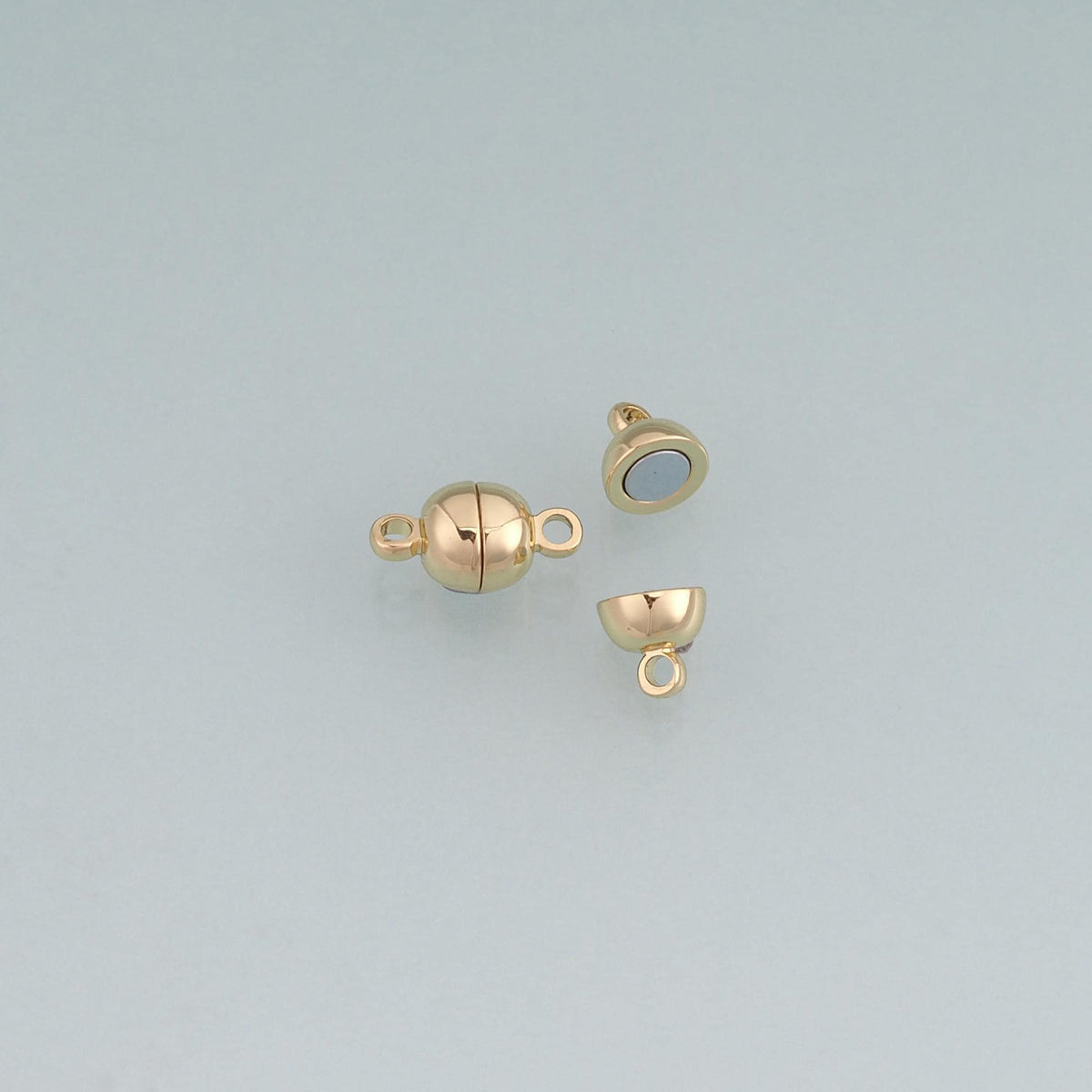 18K Gold Filled Magnetic Round Connector,Minimalist Connector Charm Bracelet Necklace for DIY Jewelry Making Supply