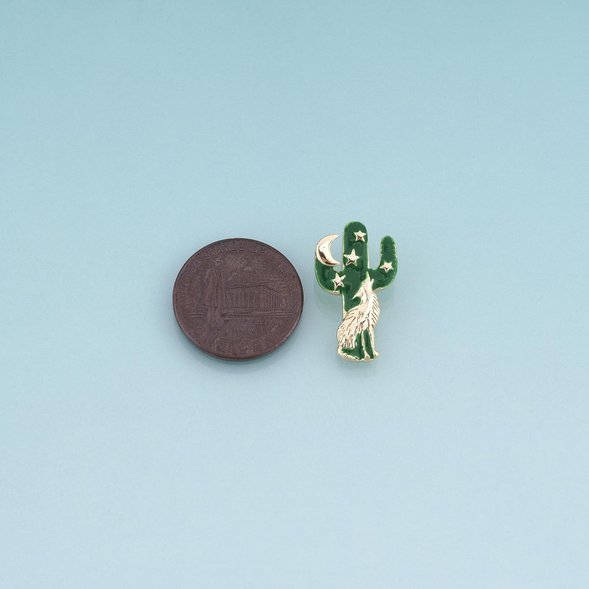 18K Gold Filled Enamel Cactus Pendant, Desert Animal Charm Bracelet Necklace for DIY Jewelry Making Supply