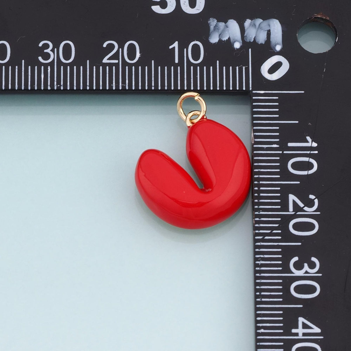 18K Gold Filled Enamel Fortune Cookie Pendant,Good Luck Charm Bracelet Necklace for DIY Jewelry Making Supply