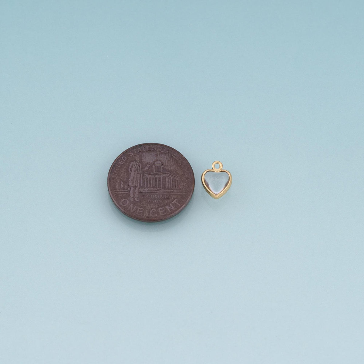 18K Gold Filled Heart Charm Pendant for Jewelry Making