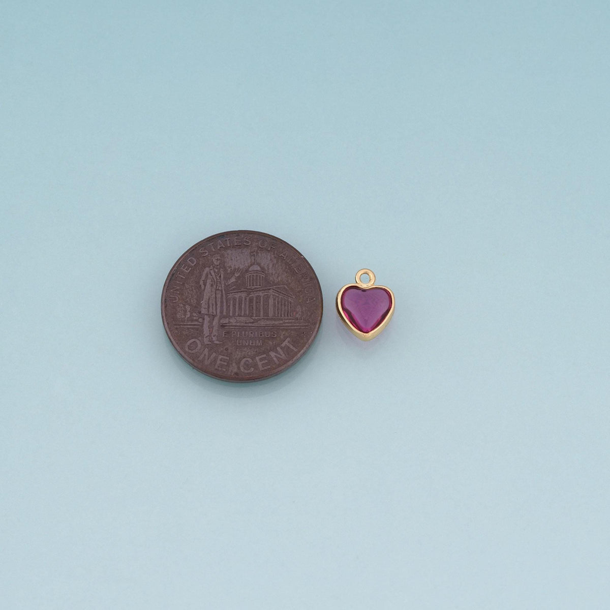 18K Gold Filled Heart Charm Pendant for Jewelry Making