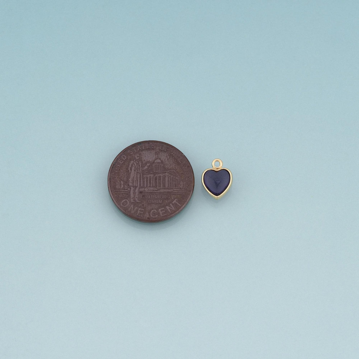 18K Gold Filled Heart Charm Pendant for Jewelry Making