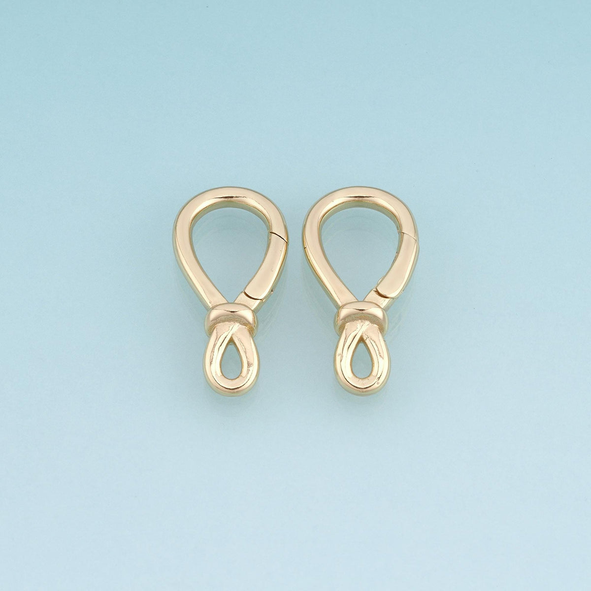 18K Gold Filled Teardrop Spring Clasp Connector,Minimalist Connector Bracelet Necklace for DIY Jewelry Making Supply