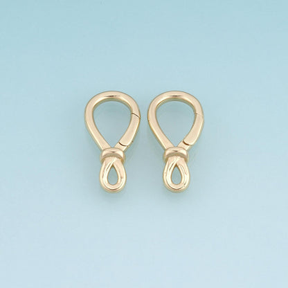 18K Gold Filled Teardrop Spring Clasp Connector,Minimalist Connector Bracelet Necklace for DIY Jewelry Making Supply